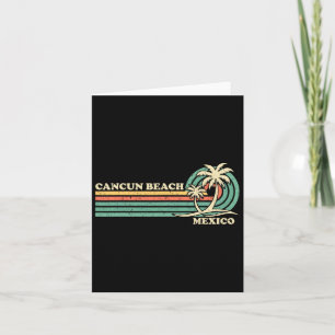 Vintager Retro Sommerurlaub Mexiko Cancun Strand Karte