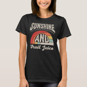 Vintager Retro-Sonnenschein und Fruchtsaft Sommer T-Shirt