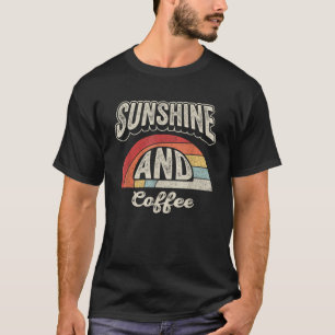 Vintager Retro-Sonnenschein und Kaffee im Sommer T-Shirt