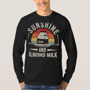 Vintager Retro-Sonnenschein und Mandelmilch Sommer T-Shirt