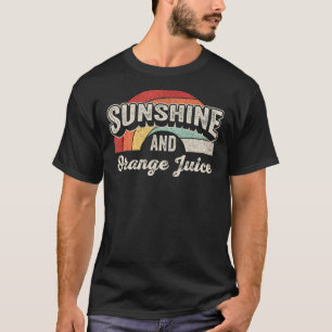 Vintager Retro-Sonnenschein und Orangensaftsommer T-Shirt