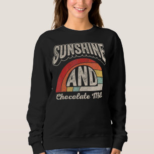Vintager Retro-Sonnenschein und Schokoladenmilch S Sweatshirt