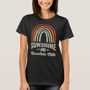 Vintager Retro-Sonnenschein und Schokoladenmilch S T-Shirt