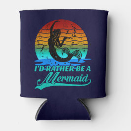 Vintager Retro-Sonnenuntergang eher eine Meerjungf Dosenkühler