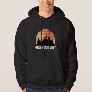 Vintager Retro-Sonnenuntergang Finden Sie Ihren wi Hoodie