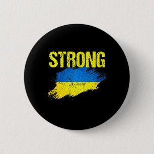 Vintager Retro Starke ukrainische Flagge Männer Wo Button