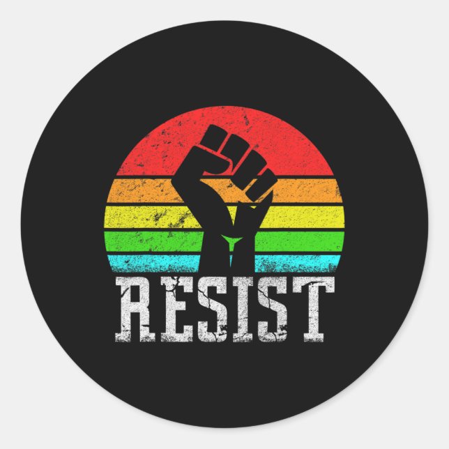 Vintager Retro-Stil Runder Aufkleber (Vorderseite)