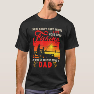 Vintager Retro-Stolz Vater Fischen als Vater Fisch T-Shirt