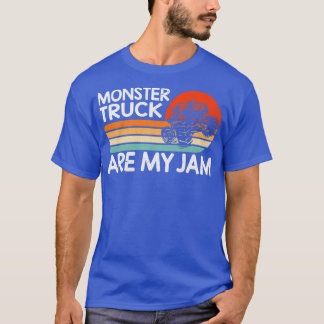 Vintager Retro-Sunset-Monster-Truck T-Shirt