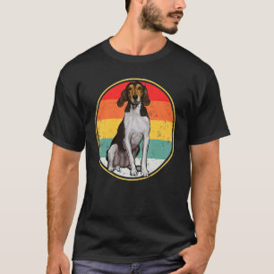Vintager Retro Sunset Treeing Walker Coonhound Hun T-Shirt