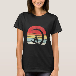 Vintager Retro-Surfer-Wellenreitstrand T-Shirt