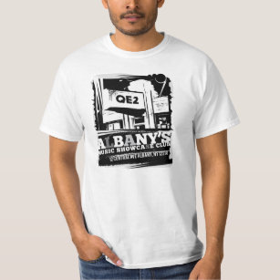Vintager Retro T - Shirt Albaniens QE2