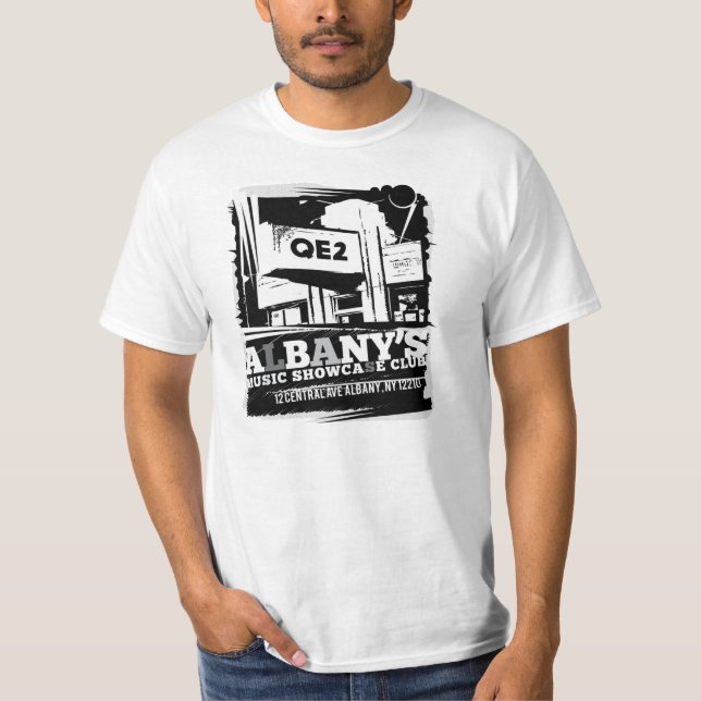 Vintager Retro T - Shirt Albaniens QE2 (Vorderseite)
