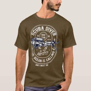 Vintager Retro-Taucher Skuba-Tauchen gestört T-Shirt