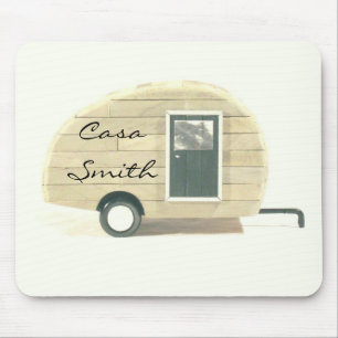 Vintager Retro-Teardrop-Camper Mousepad