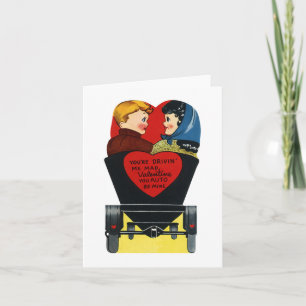 Vintager Retro Valentinstag, Liebe und Romantik Feiertagskarte