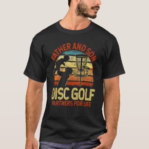 Vintager Retro-Vater und Son-Disk-Golf-Partner für T-Shirt
