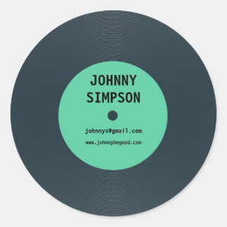 Vintager Retro-Vinyl-Aufkleber für Textvorlagen Runder Aufkleber