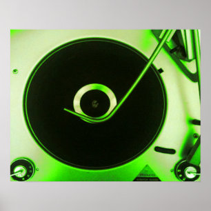 Vintager Retro-Vinyl-Record-Player Poster