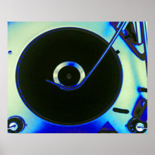Vintager Retro Vinylrekordspieler Poster