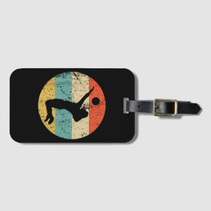 Vintager Retro-Volleyballspieler Gepäckanhänger