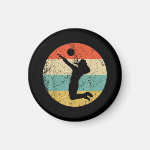 Vintager Retro-Volleyballspieler Magnet