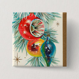 Vintager retro Weihnachtsfeiertags-Birnenknopf Button