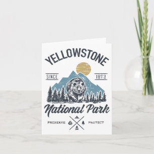 Vintager Retro Yellowstone Nationalpark Trek Karte