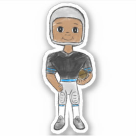 Vintager Retrofußballspieler schwarz-blau Aufkleber