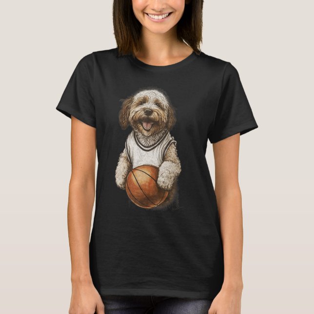Vintager Retrohund Sketch T-Shirt (Vorderseite)