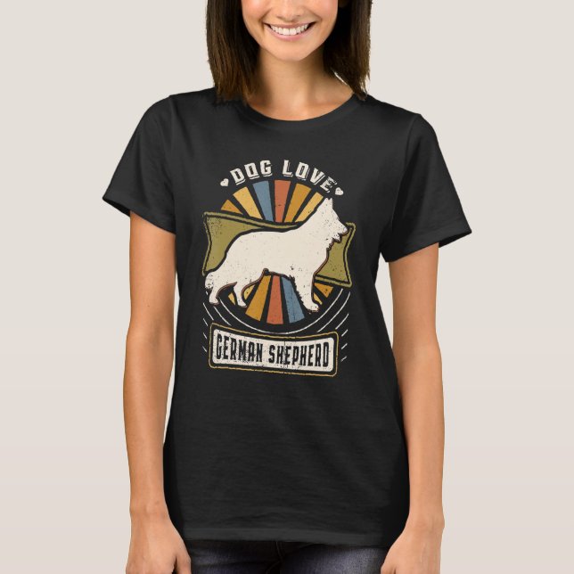 Vintager Retrohund T-Shirt (Vorderseite)