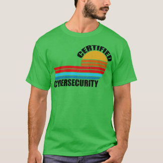 Vintager Retrojob für Cybersicherheit T-Shirt