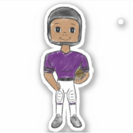 Vintager Retrospieler Schwarz lila Aufkleber