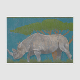 Vintager Rhinoceros-Stil Seidenpapier