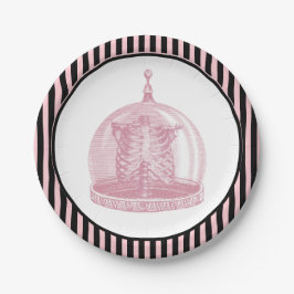 Vintager Ribcage in einer Cloche | Halloween Apoth Pappteller