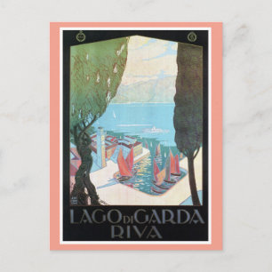 Vintager Riva Gardasee Italienische Reise Postkarte
