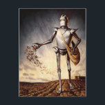 Vintager Roboter Landwirtschaft Menschen Postkarte<br><div class="desc">Vintage Bild eines Roboters,  der Menschen züchtet.  Hochwertige,  nach Maß restaurierte Vintage Kunst.</div>