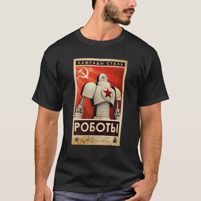 Vintager Roboter Sowjetunion Gewerkschaft UdSSR Pr T-Shirt (Vorderseite)
