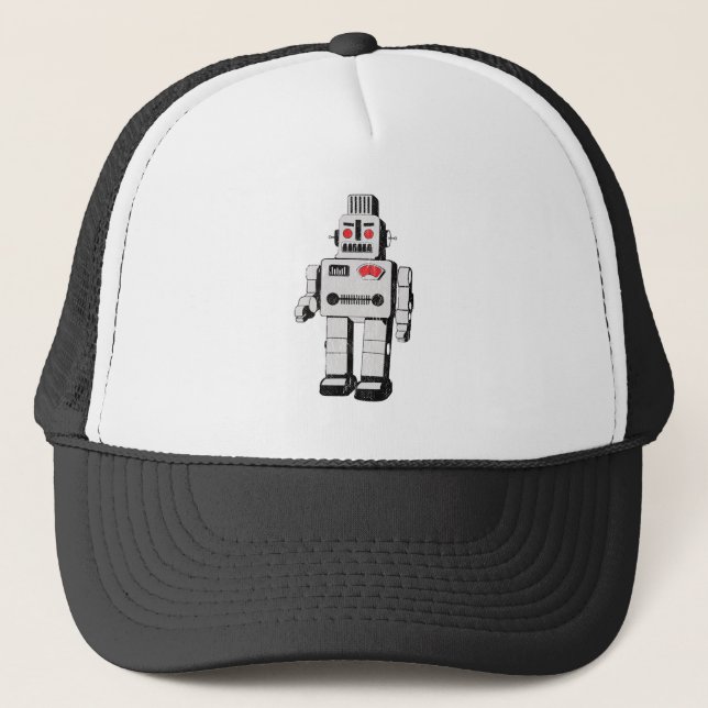 Vintager Roboter Truckerkappe (Vorderseite)