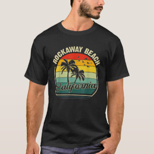 Vintager Rockaway Beach California Summer Sunset P T-Shirt