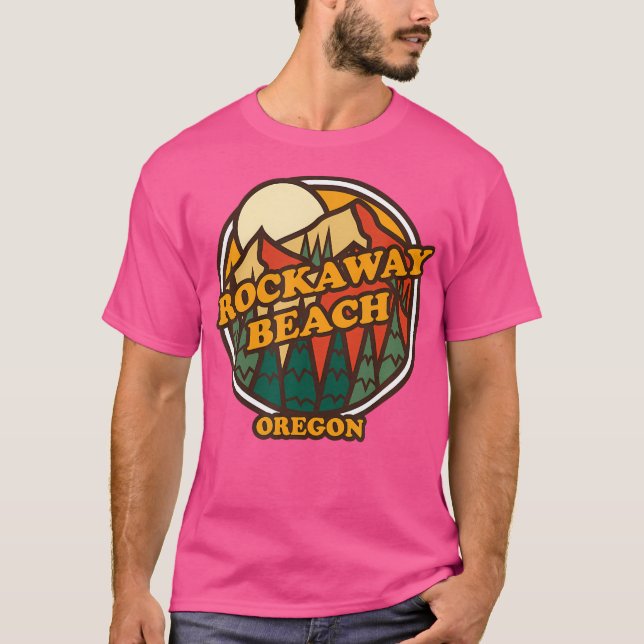 Vintager Rockaway Beach Oregon Wandern T-Shirt (Vorderseite)