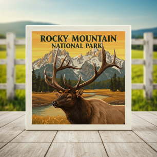 Vintager Rocky Mountain Nationalpark Fliese