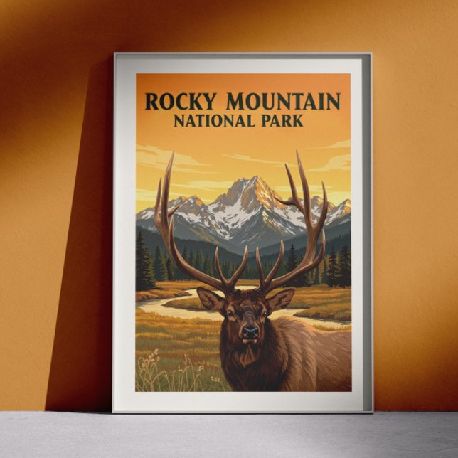 Vintager Rocky Mountain Nationalpark Poster (Von Creator hochgeladen)
