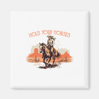 Vintager Rodeo Cowboy Pferderücken Ri Magnet