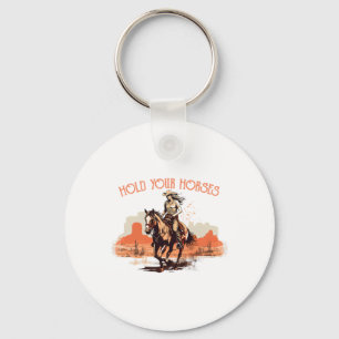 Vintager Rodeo Cowboy Pferderücken Ri Schlüsselanhänger