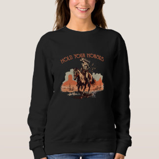 Vintager Rodeo Cowboy Pferderücken Ri Sweatshirt