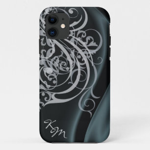 Vintager Rokoko-Schwarz-Seide-kaum dort Kasten Case-Mate iPhone Hülle