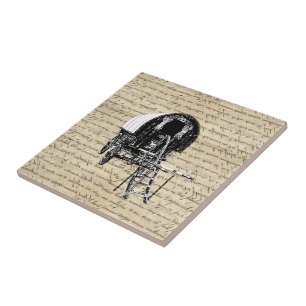 Vintager Romany-Sinti und Romalastwagen Fliese