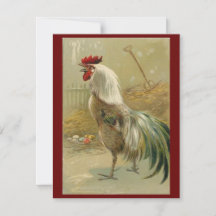 Vintager Rooster findet Ostereier