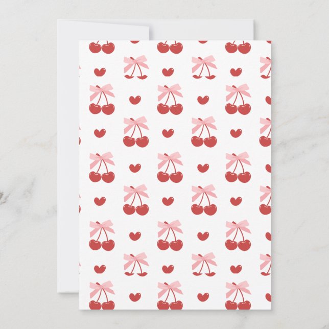 Vintager Rosa Bow Floral Elegante Geburtstag Einladung (Rückseite)